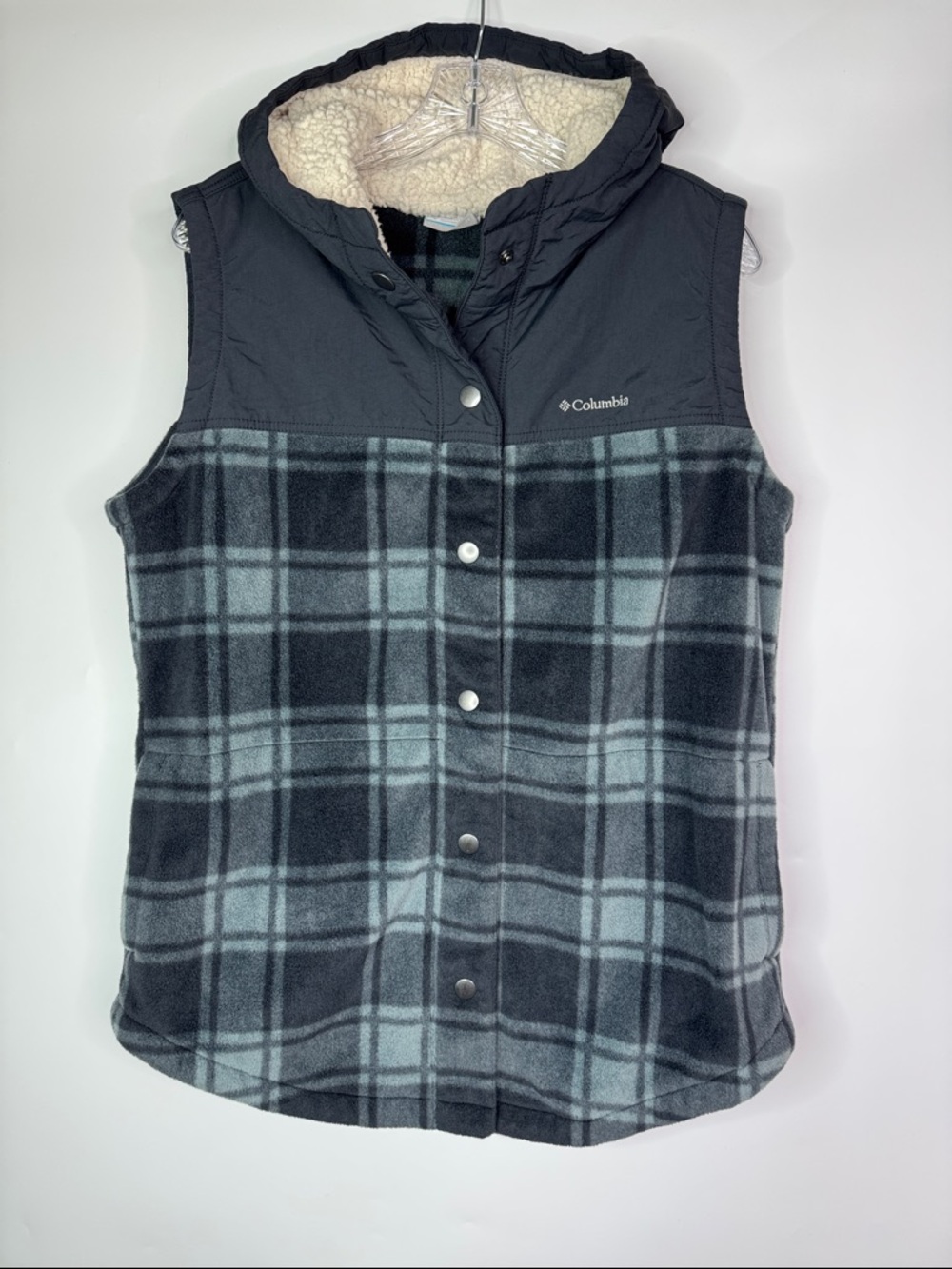 Columbia 1801911 Black Gray Benton Springs Overlay Vest Size XL